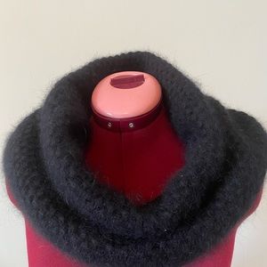 Club Monaco Cashmere Wool Blend Black Eternity Scarf